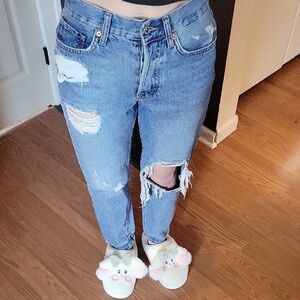 Distressed Blue Jeans for Women